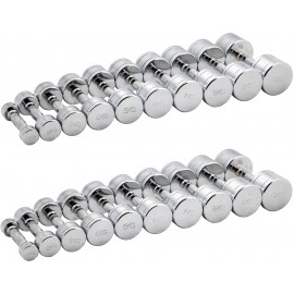 Гантельный ряд CHROME 1 кг - 10 кг (10 пар)